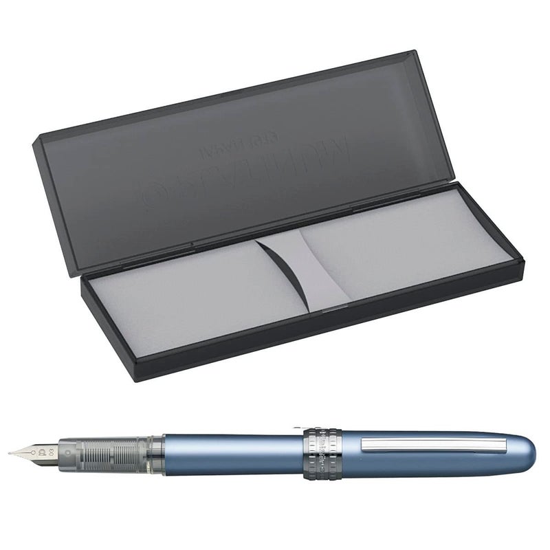 Platinum Fountain Pen, Plaisir Fine Nib, Frosty Blue - Image 4
